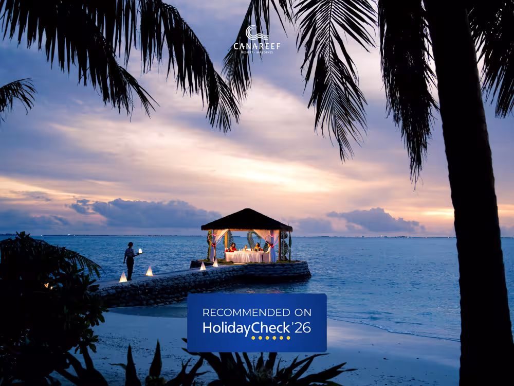 Canareef Resort Maldives Earns "Recommended on HolidayCheck" Status for 2026